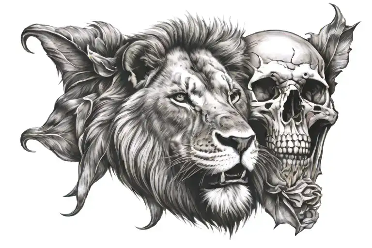 Lion And Skull