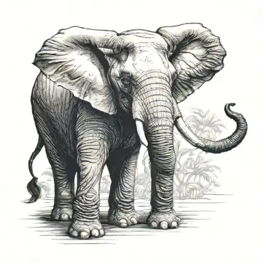Elephant Standing On Its Hind Legs Splayed