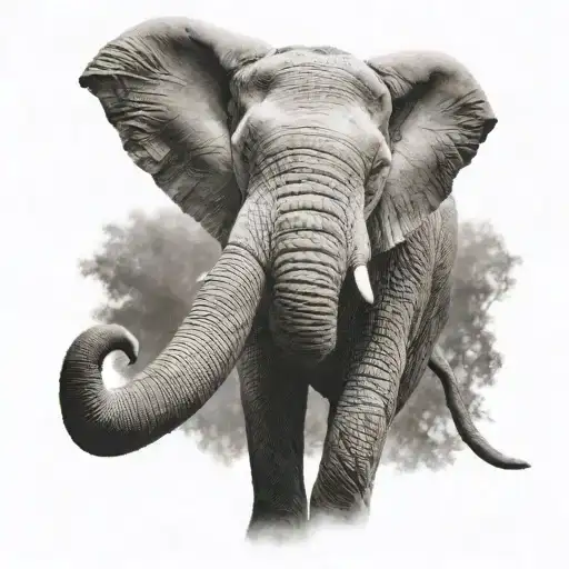 Elephant Standing On Its Hind Legs Splayed