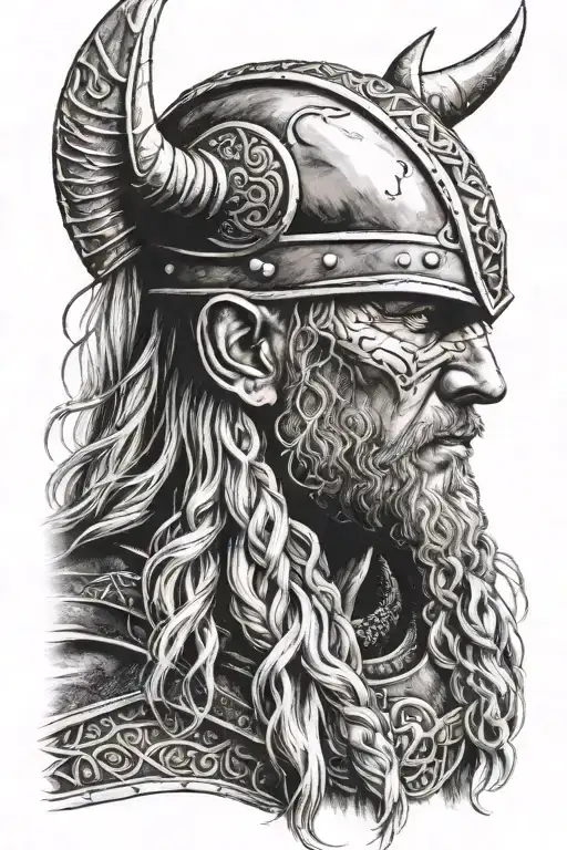 Viking Warrior Head Profile