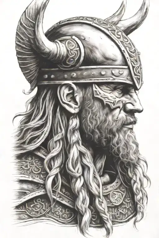 Viking Warrior Head Profile