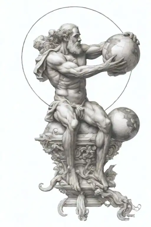 Atlas Holding Heavenly Spheres Joined