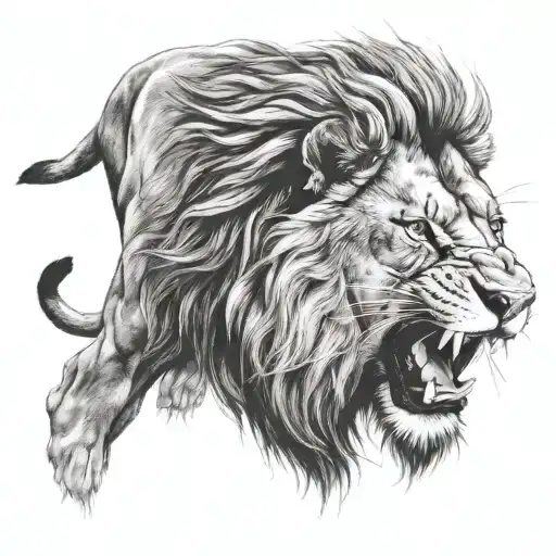 Roaring Lion With Criwn