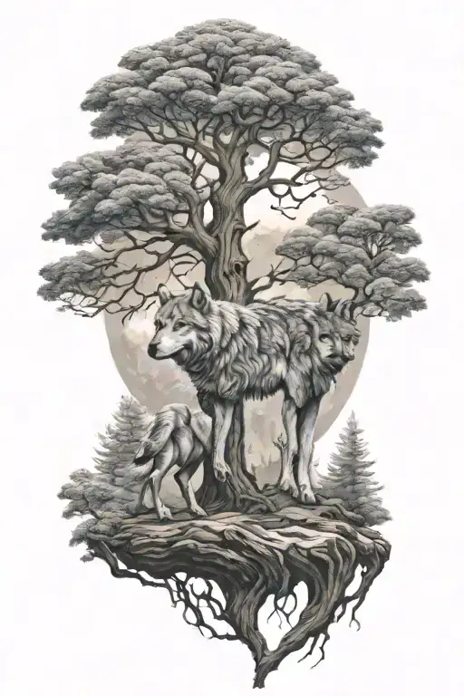 Tree Of Life Wolf