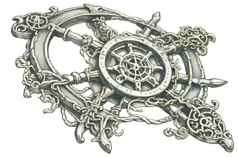 Pirate Steering Wheel Intertwined