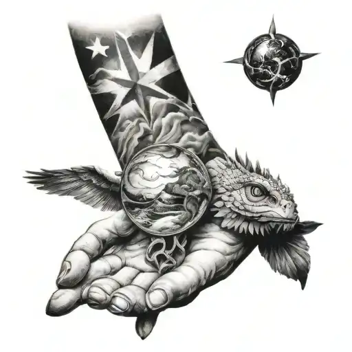 Creation And Human Union Black And White