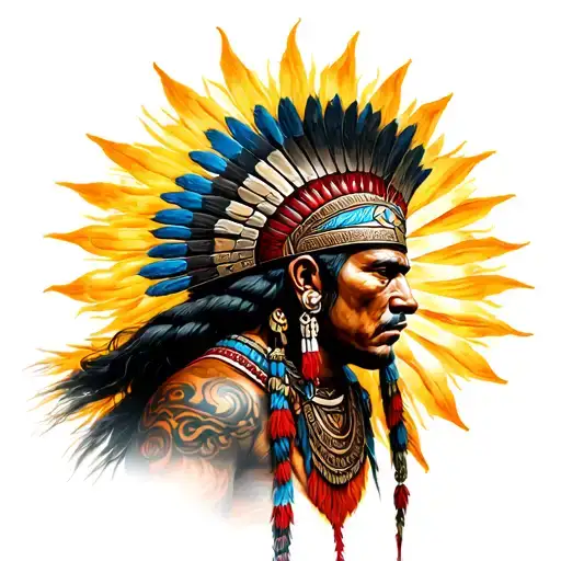 Guerrero Inca Warrior With Sun