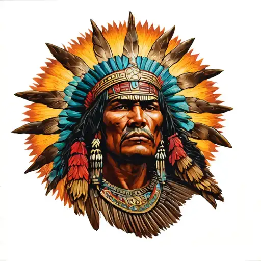 Guerrero Inca Warrior With Sun