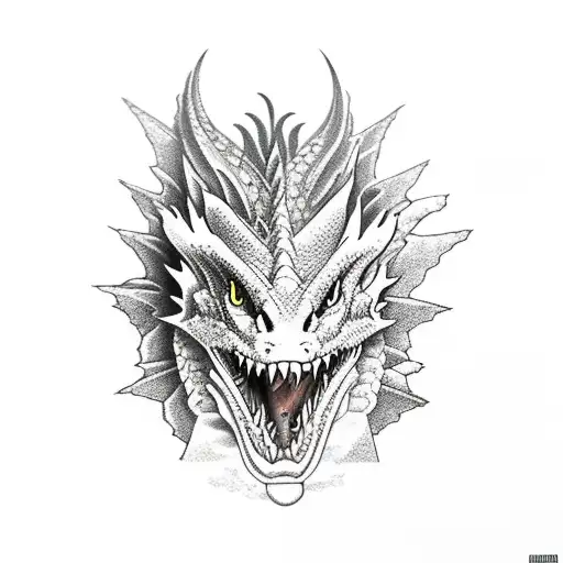 A Realistic Depiction Of A Dragon Resting On A Mountain Peak