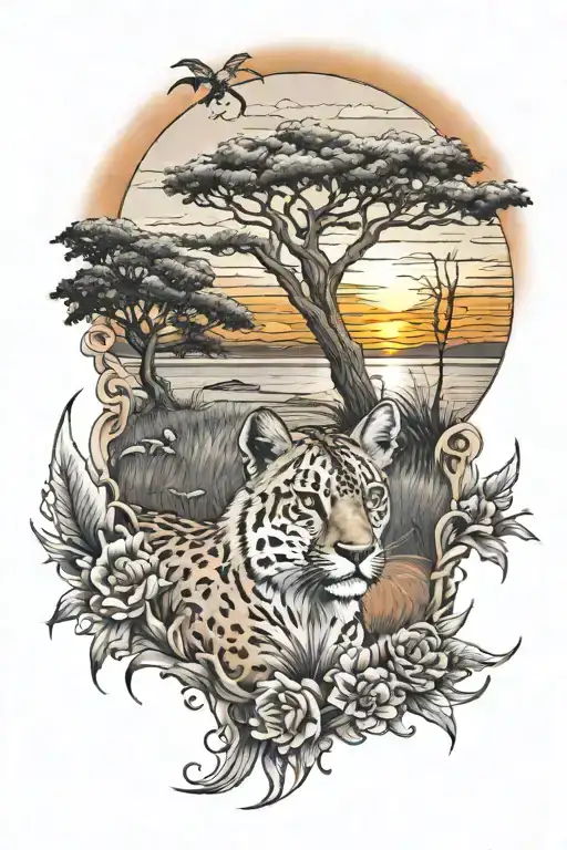 Savannah Under A Sunset