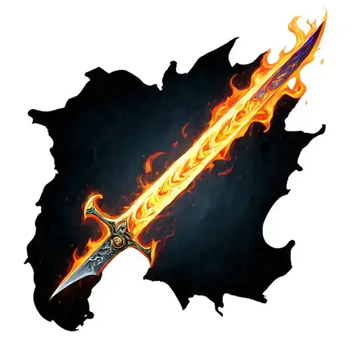 Flame Blade Sword Midevil Look