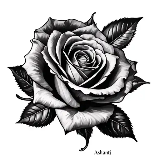 The Name Ashanti Incased In A Midnight Rose