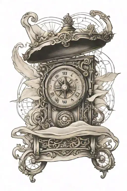 Wohnwagen Mit Sand Clock And Compass