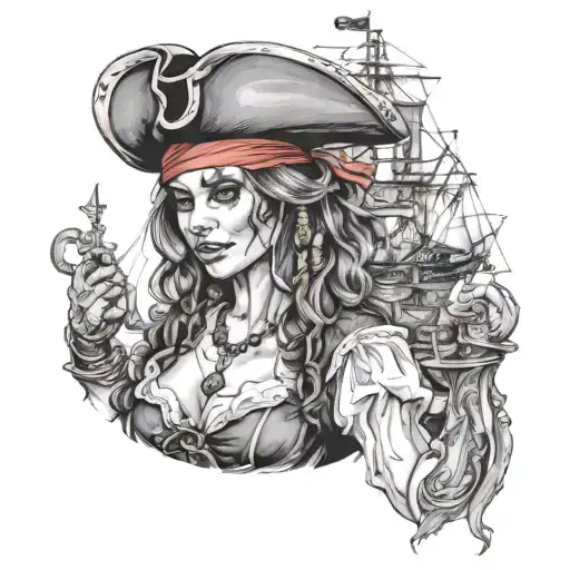 Pirate Woman Posing