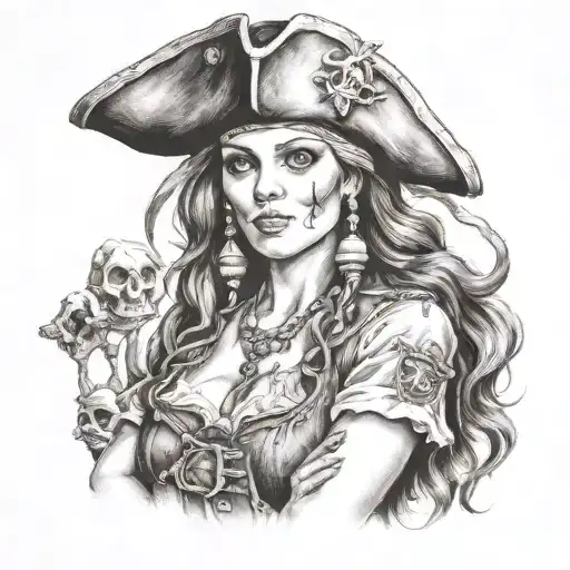 Pirate Woman Posing
