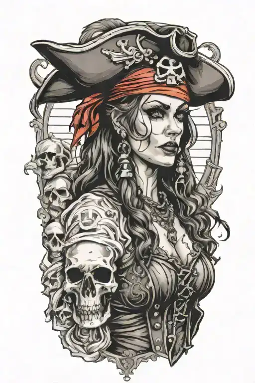 Super Real Sexig Pirate Woman Standing Posing