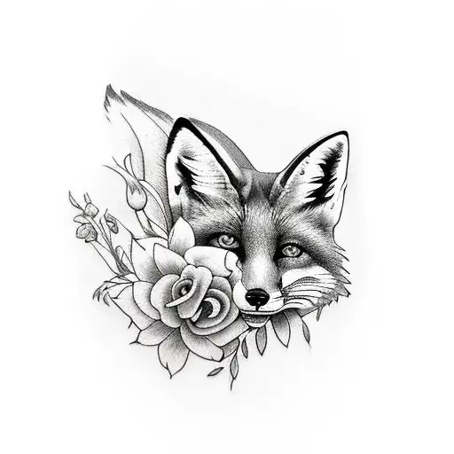 Fox And Flowers Arm