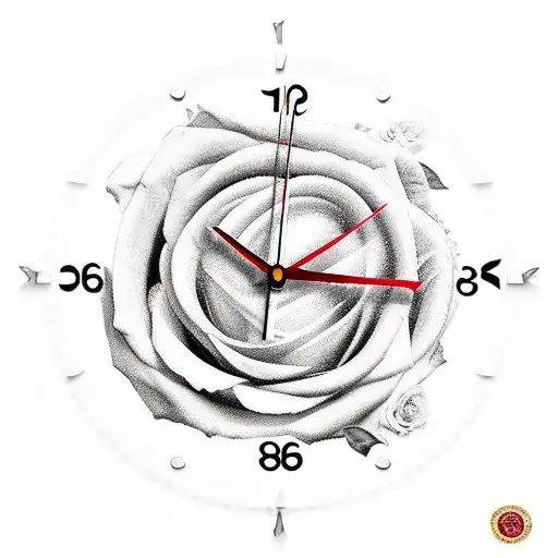 Clock With Roses And Money