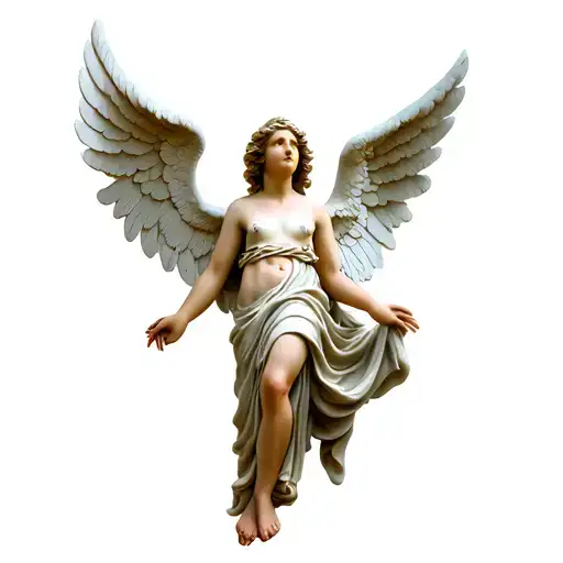 An Angel That Has Opened Its Wings Evenly