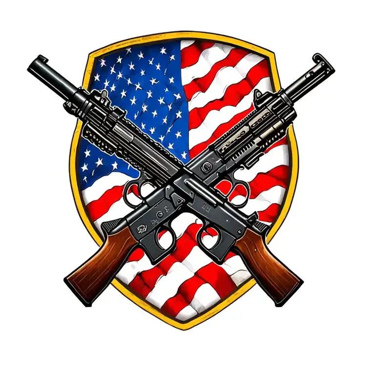 Incorporate The Iconic Symbol Of The Us Army Infantry Crossed Rifles In A Modern And Abstract Way