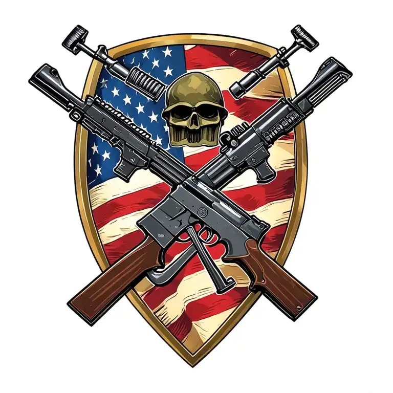 Incorporate The Iconic Symbol Of The Us Army Infantry Crossed Rifles In A Modern And Abstract Way