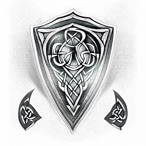Celtic Warrior Shield Design