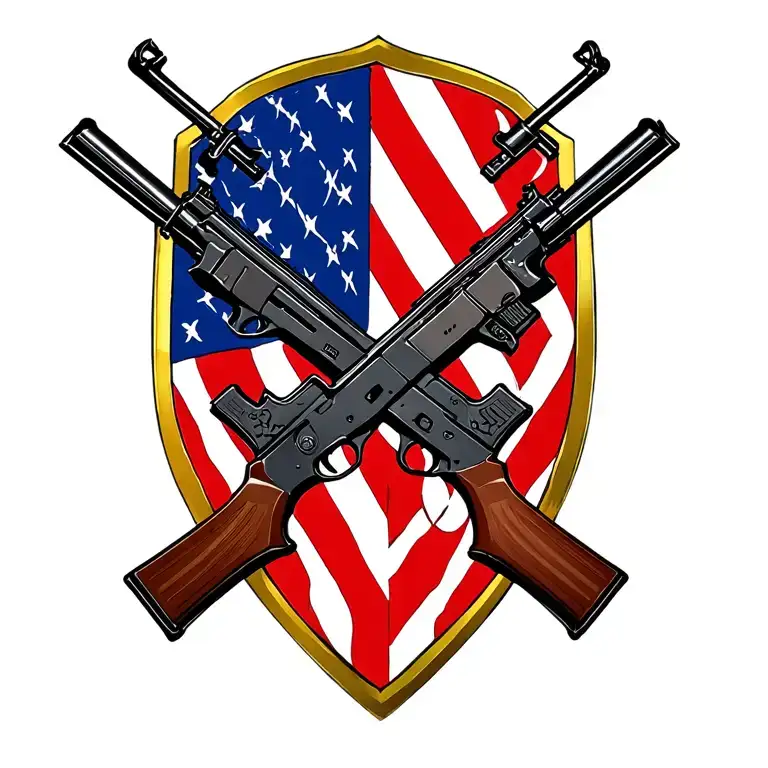 Incorporate The Iconic Symbol Of The Us Army Infantry Crossed Rifles In A Modern And Abstract Way