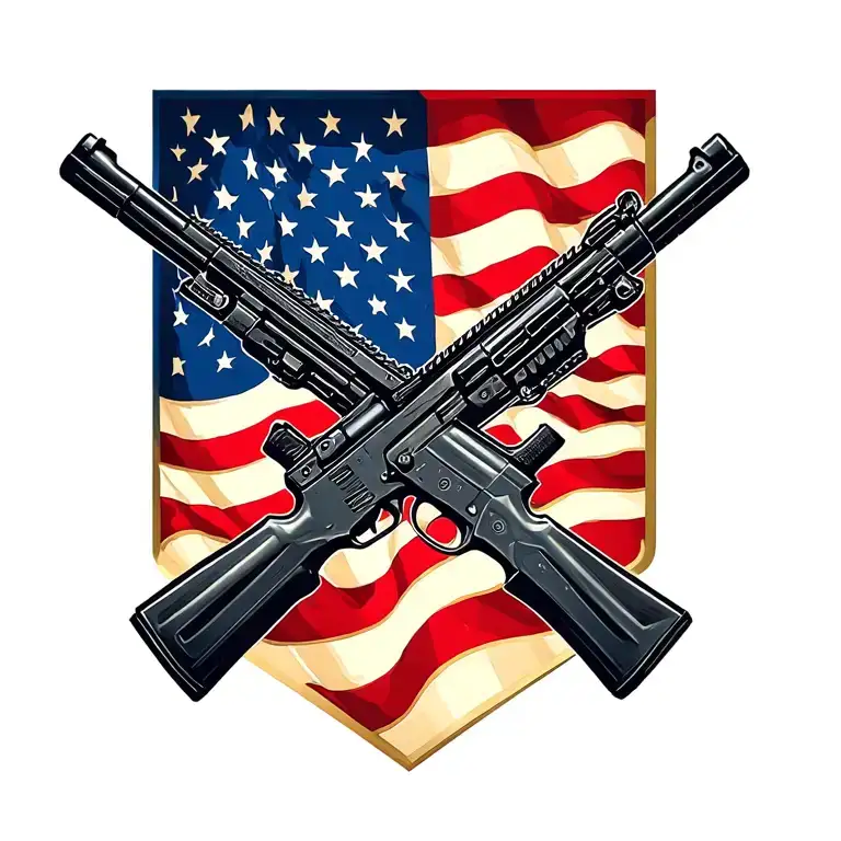 Incorporate The Iconic Symbol Of The Us Army Infantry Crossed Rifles In A Modern And Abstract Way