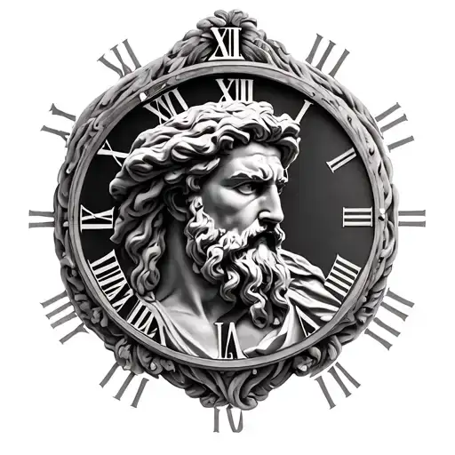 Zeus With Clock In The Background