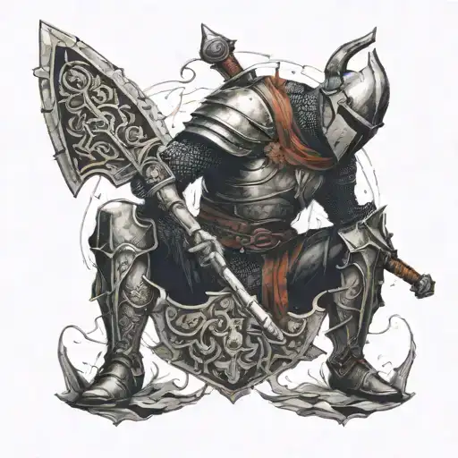 Tattoo In The Style Of The Game Dark Souls