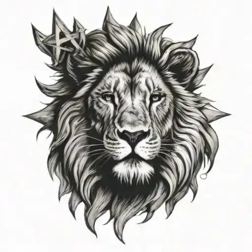 Lion Of Judah With The Star Of David