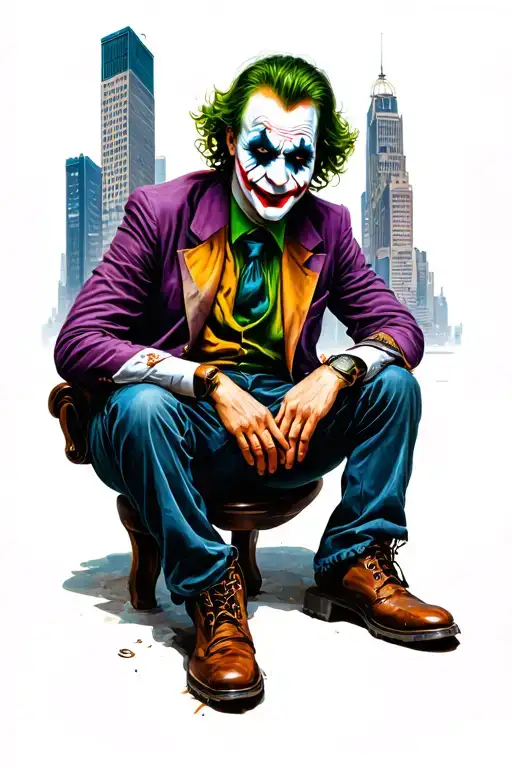 Joker Sitting In The City