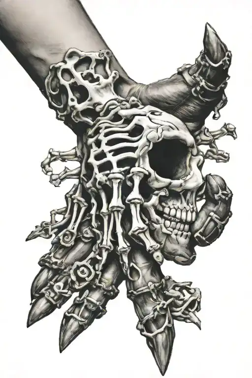 Skeleton Hand Holding