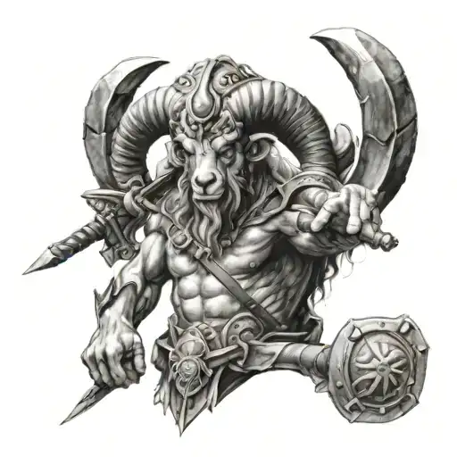 Aries Warrior With An Axe