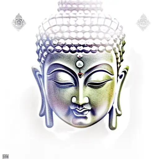 Jade Sitting Buddha Statue Holding A Golden Knife Over His Head