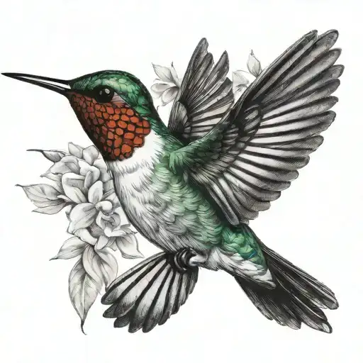 Hummingbird Flying Away