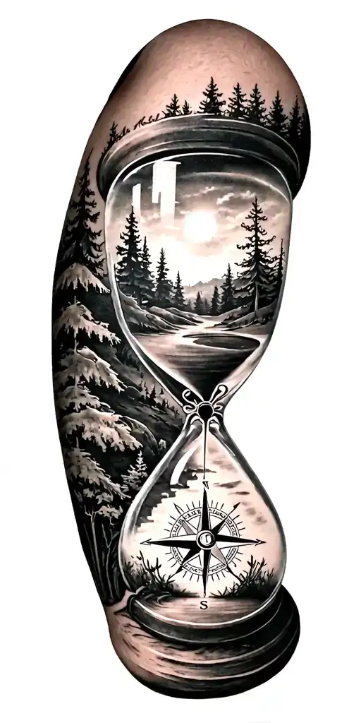 Family And Forest And Hour Glass And Compass Golf Course