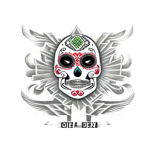 Aztec Day Of The Dead Luchador