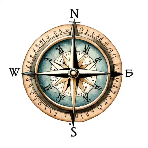 Compass Clock Rose