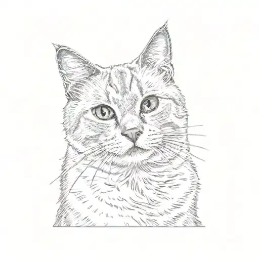 A Grey And White Cat
