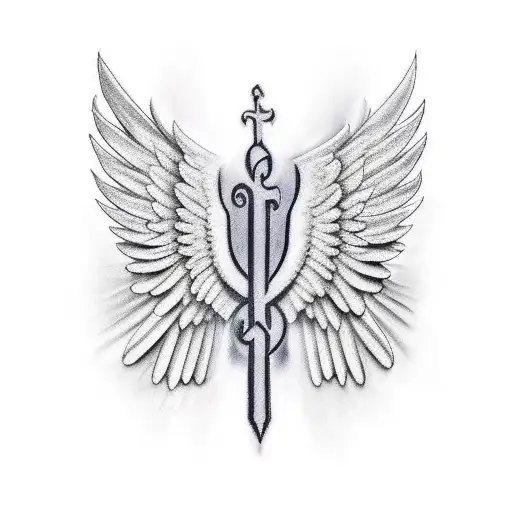 Angel Wings With The Initial N