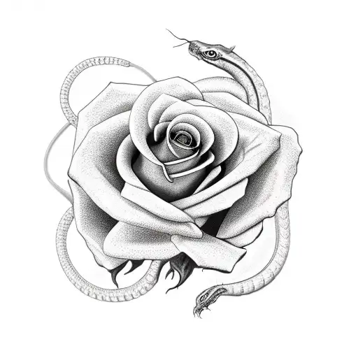 Roses With Snake