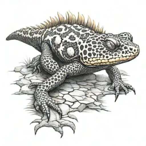 Gila Monster Orange And Black