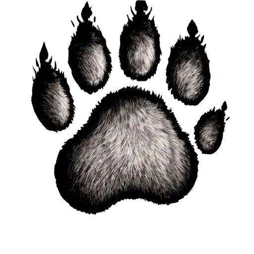 Haert Dog Paw Print