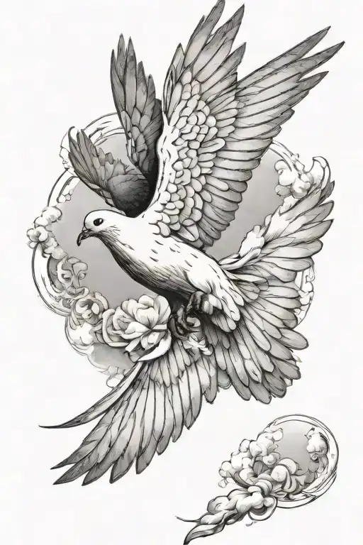 Dove Flying To Heaven