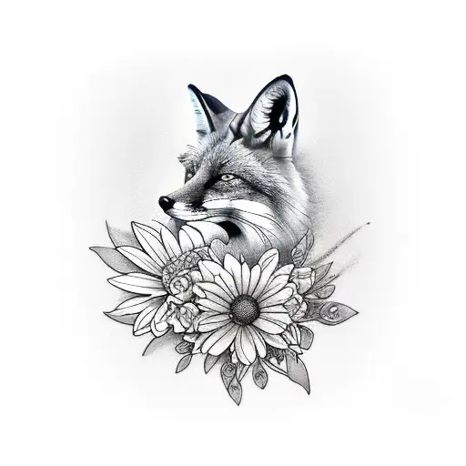 Fox And Flowers Arm