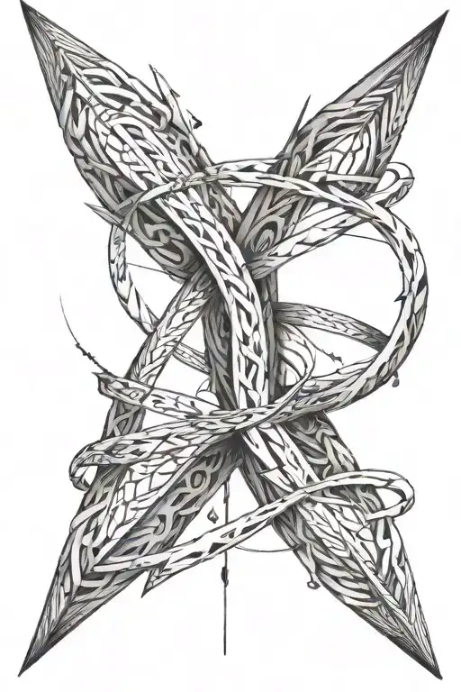 An Arrow Going Through The Middle Of A Lemniscate Symbol