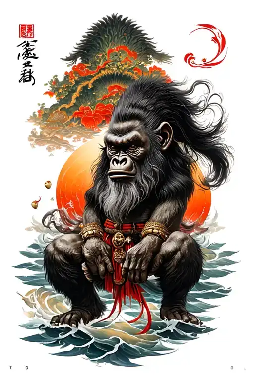 Sun Wu Kong Tattoo Small