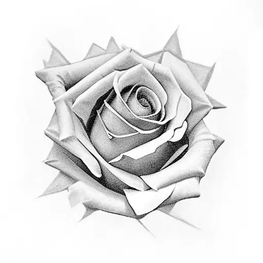 Burning Rose With Nightsky In The Embers