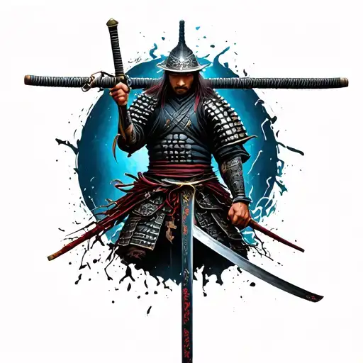 Samurai With Shredded Sword